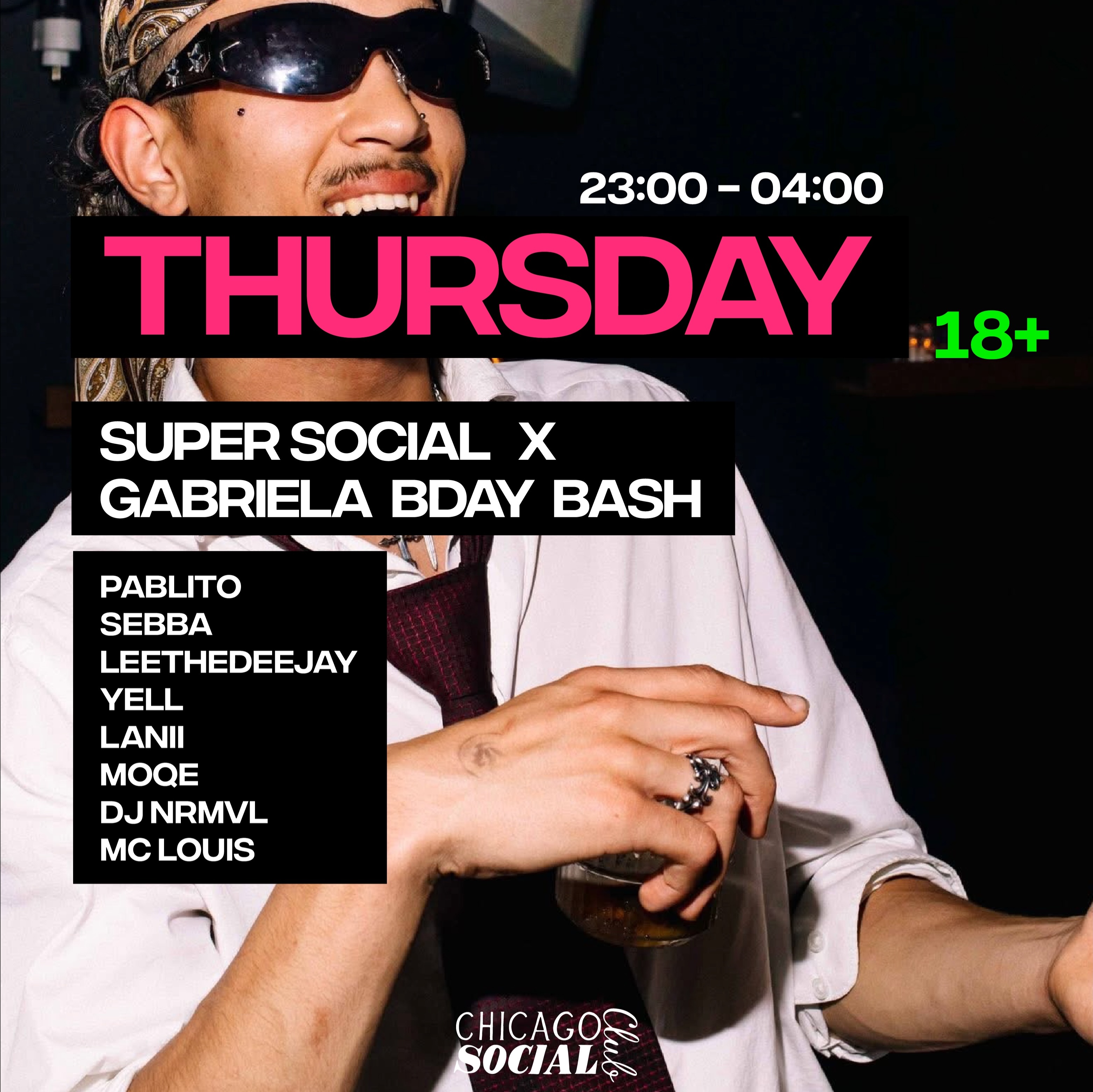 SUPER SOCIAL | FREE ALL NIGHT   in Chicago Social Club