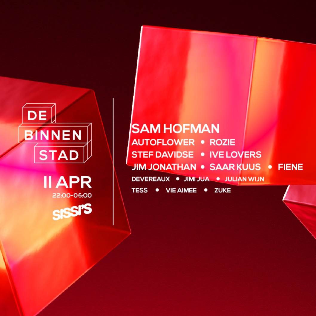 DE BINNENSTAD at Sissi's, Sat 11 Apr