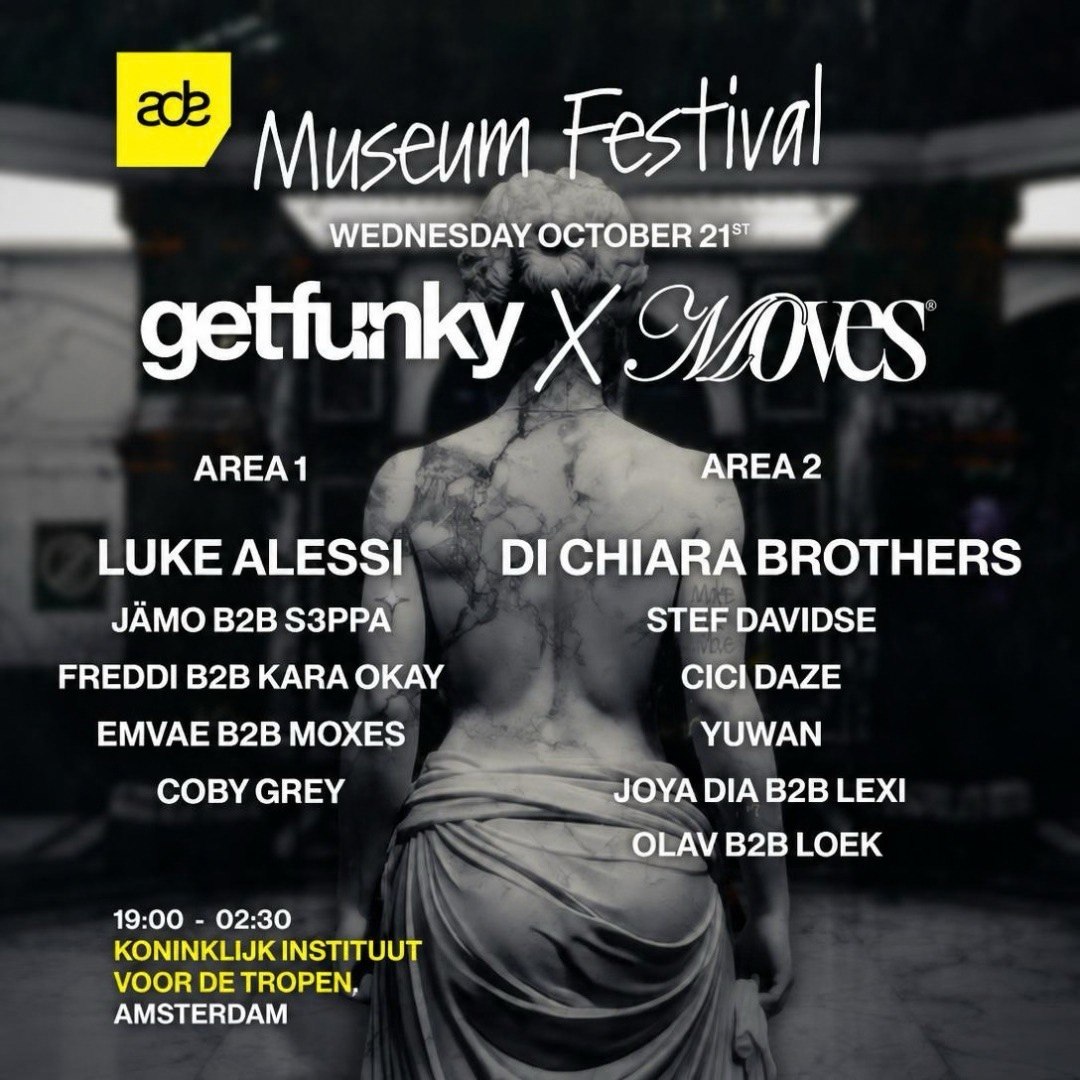 ADE MUSEUM FESTIVAL: GET FUNKY X MOVES at Koninklijk Instituut voor de Tropen, Wed 21 Oct